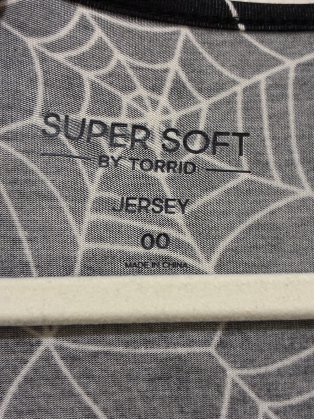 Torrid Super Soft Knits Black Spiderweb Print Skater Dress size 00 or 10 m/l - Picture 6 of 7
